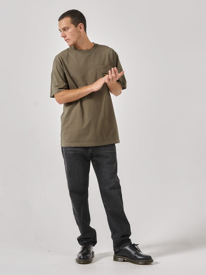 Thrills Union Oversize Fit Pocket Tee - Tarmac