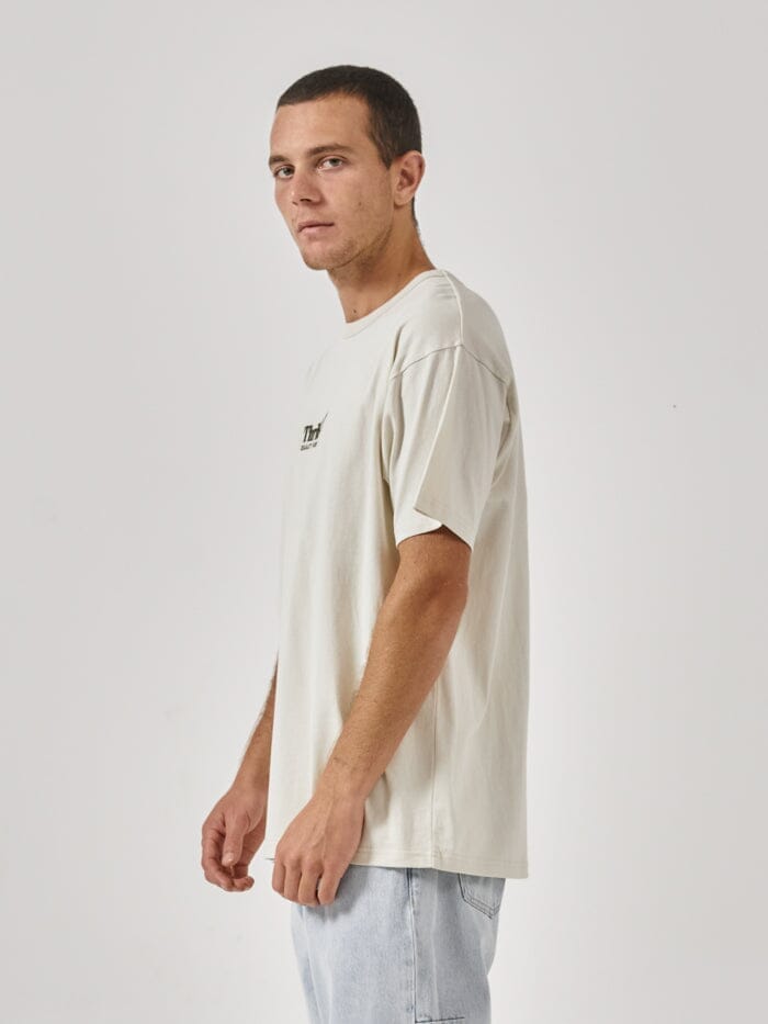 Thrills Workwear Embro Box Fit Tee - Heritage White