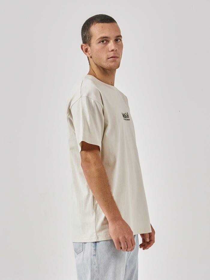 Thrills Workwear Embro Box Fit Tee - Heritage White