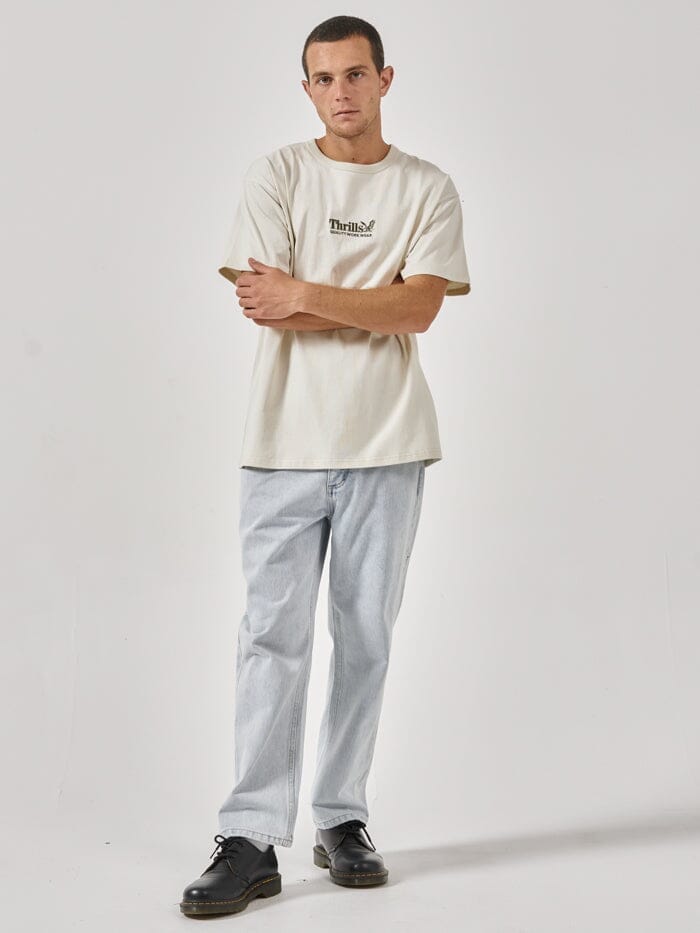 Thrills Workwear Embro Box Fit Tee - Heritage White