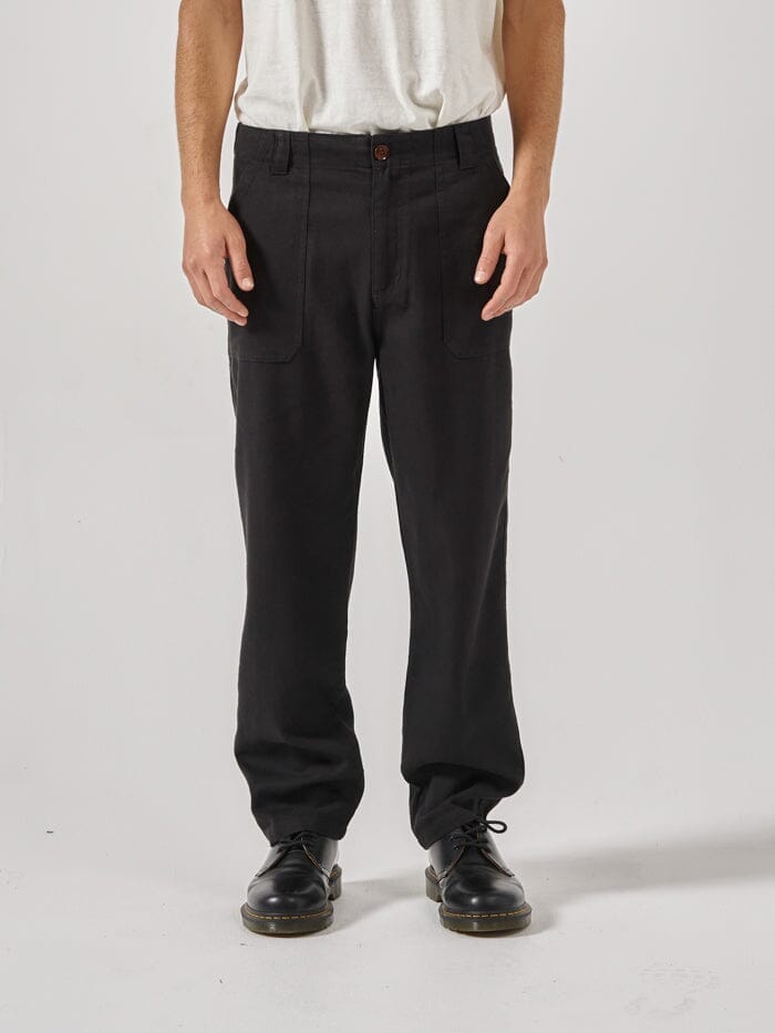 Hemp Thrills Slacker Utility Pant - Black