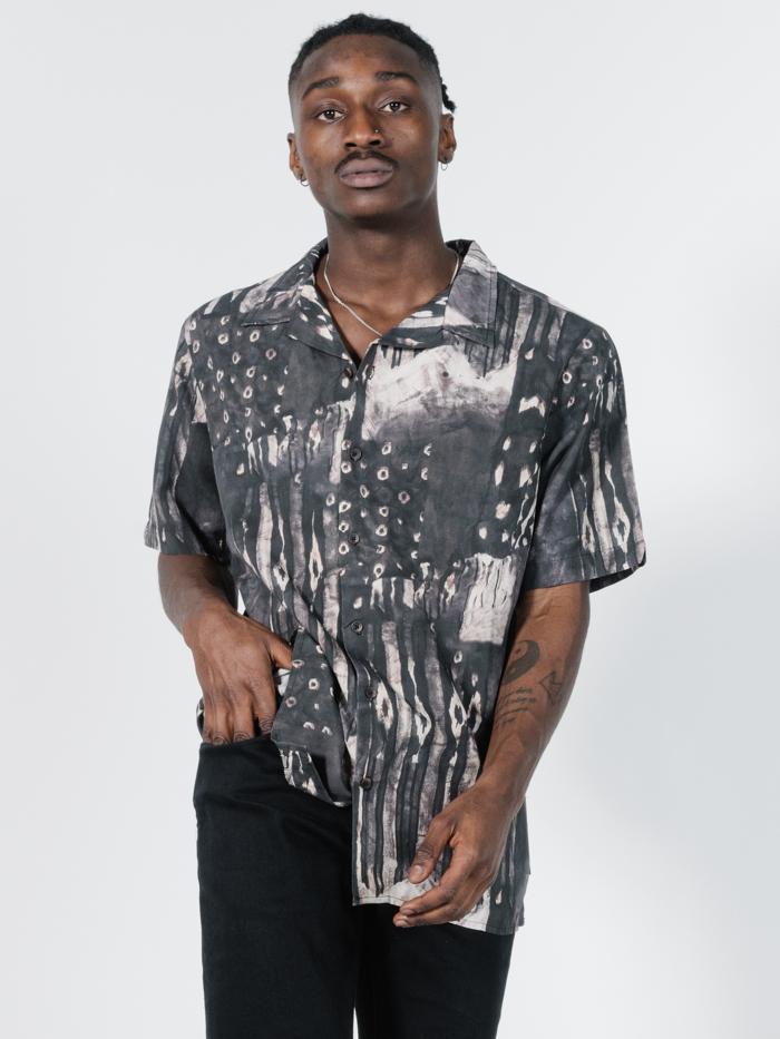 Smear Bowling Shirt - Black
