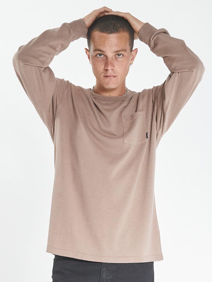 Endless Merch Fit Long Sleeve Pocket Tee - Yak