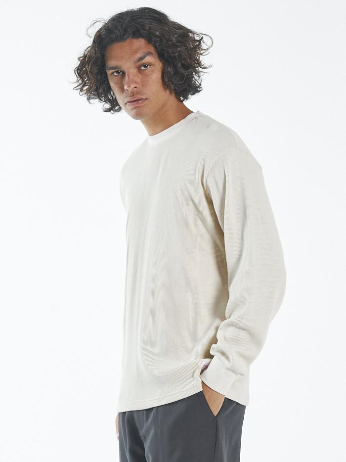 Waffle Long Sleeve Crew - Unbleached