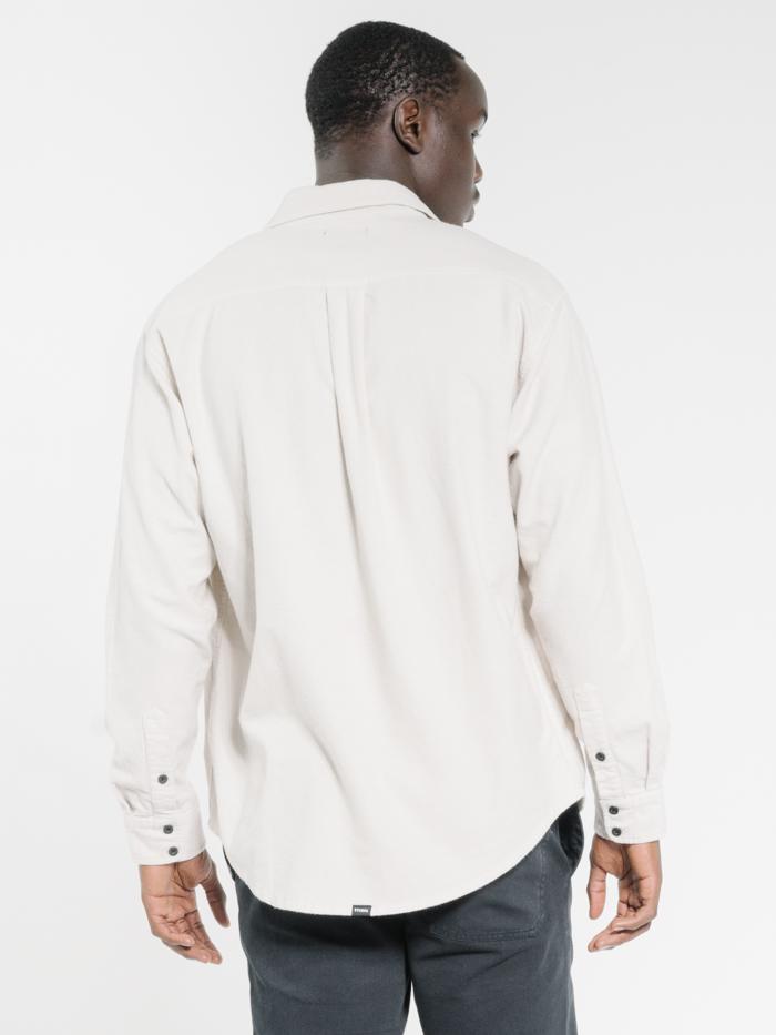 Minimal Thrills Oversized Long Sleeve Shirt - Cement