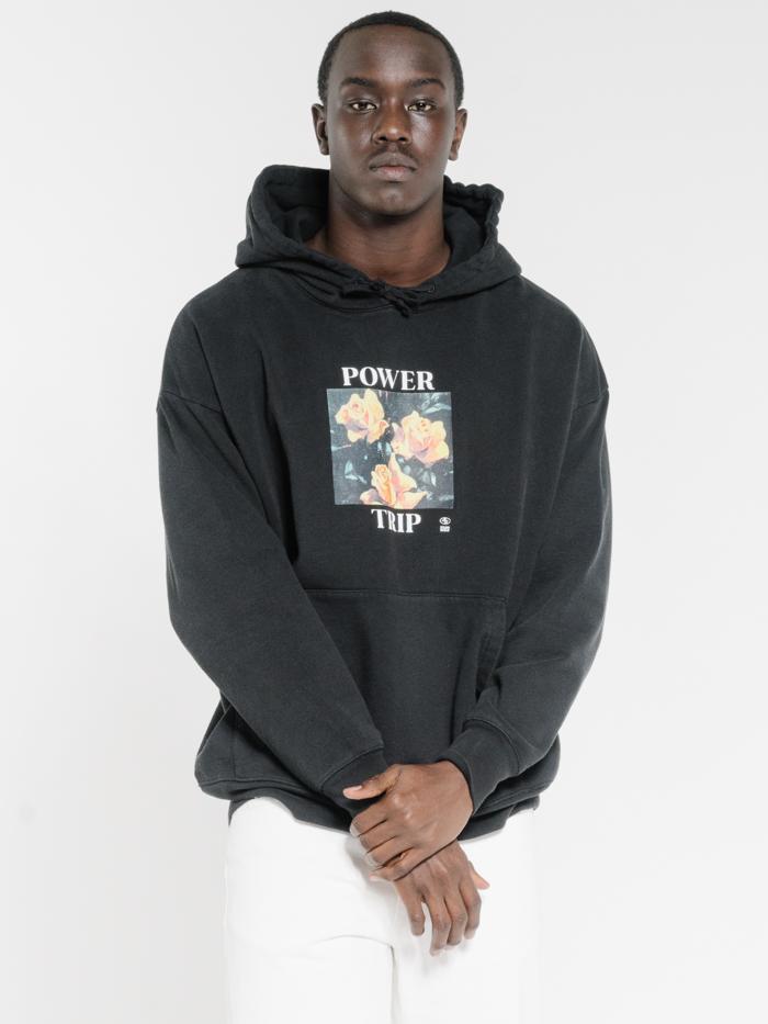 Power Trip Slouch Pull On Hood - Black