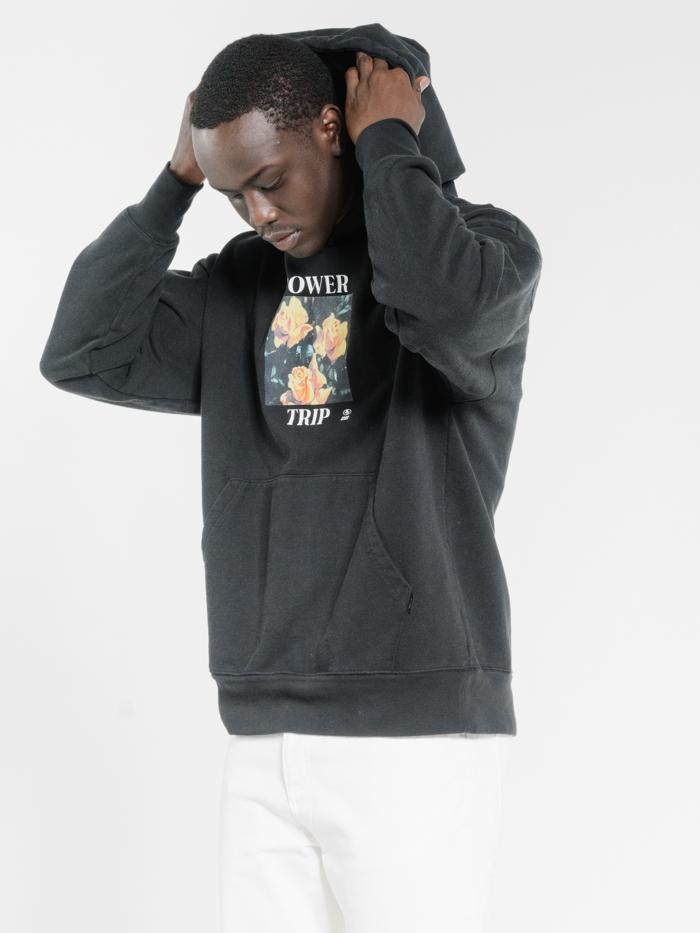 Power Trip Slouch Pull On Hood - Black