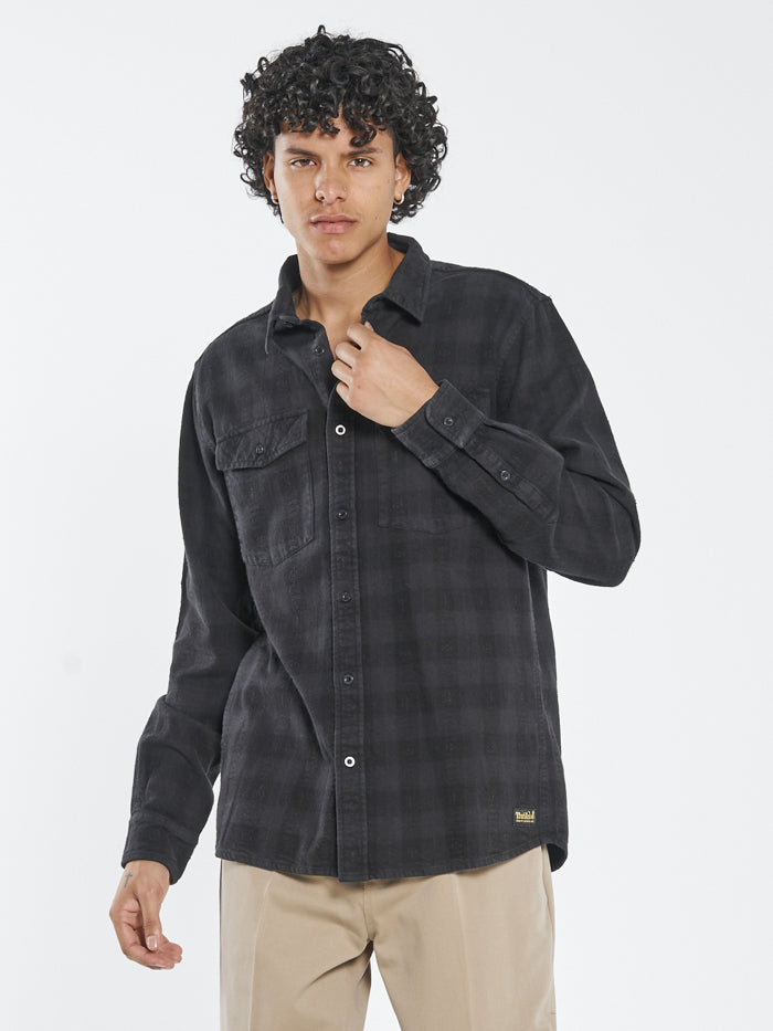 Liste Long Sleeve Flannel - Black