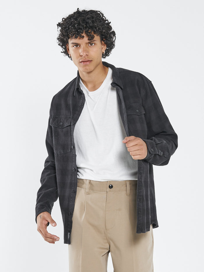 Liste Long Sleeve Flannel - Black