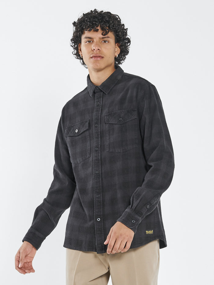 Liste Long Sleeve Flannel - Black