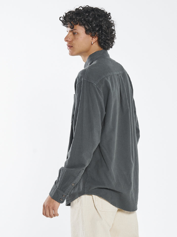 Ops Oversized Long Sleeve Flannel Shirt - Deep Forest