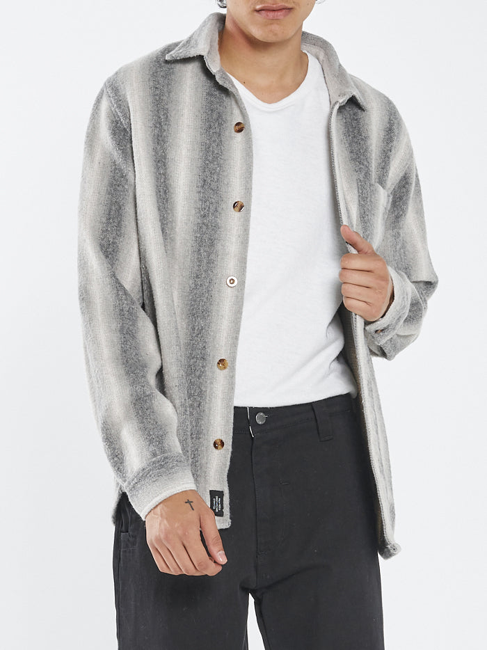 Prairie Long Sleeve Flannel Shirt - Grey