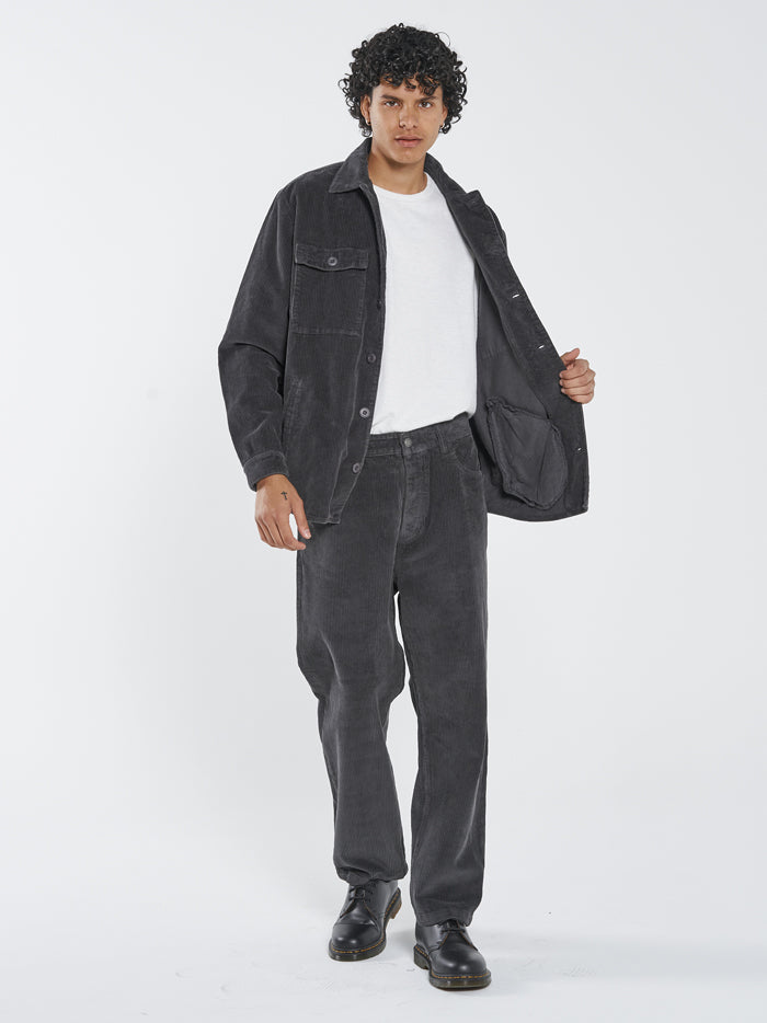 Thrills Labour Overshirt - Dark Charcoal