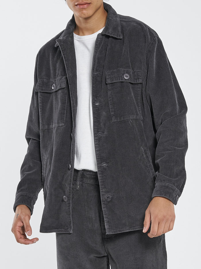 Thrills Labour Overshirt - Dark Charcoal