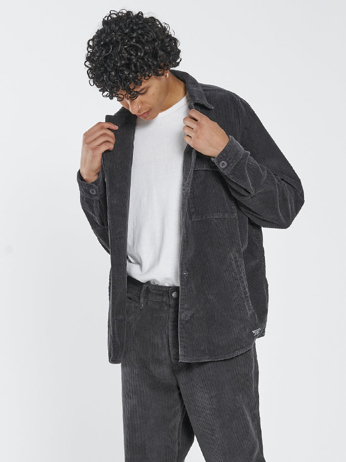 Thrills Labour Overshirt - Dark Charcoal