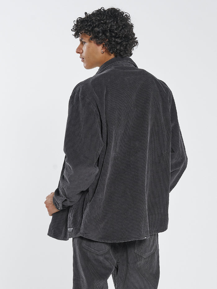 Thrills Labour Overshirt - Dark Charcoal