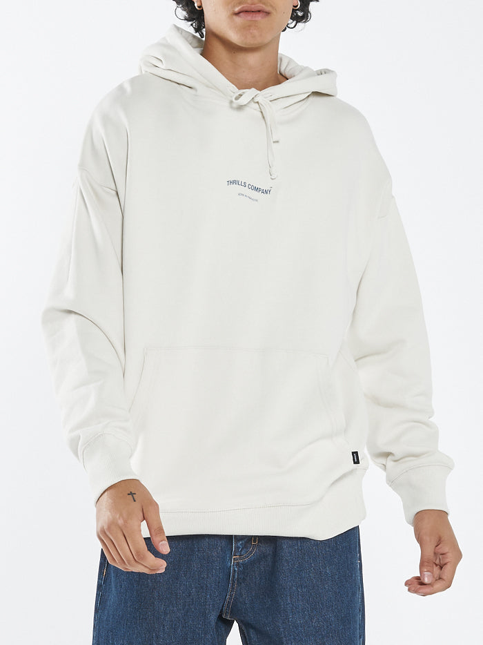 Stamp Wave Slouch Pull On Hood - Heritage White