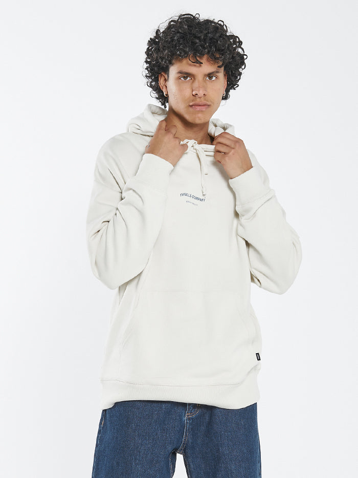Stamp Wave Slouch Pull On Hood - Heritage White
