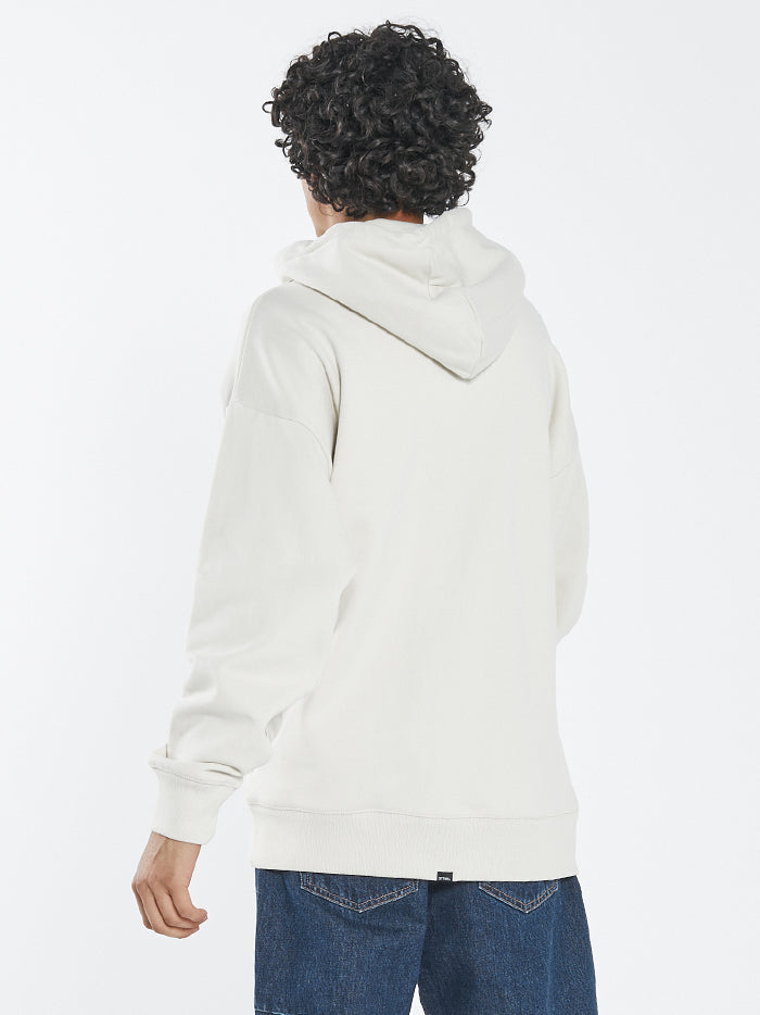 Stamp Wave Slouch Pull On Hood - Heritage White