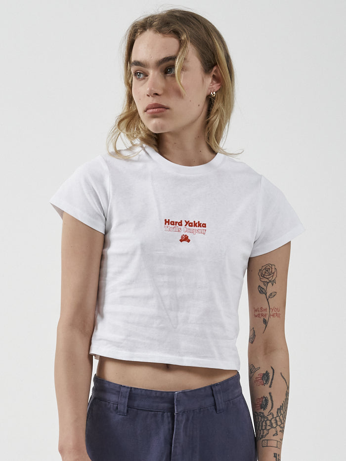 Hard Yakka x Thrills Mini Fit Tee - White