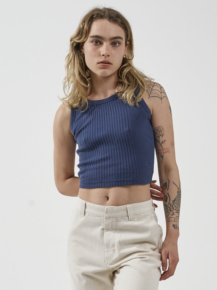 Hard Yakka x Thrills Military Singlet - Yakka Blue