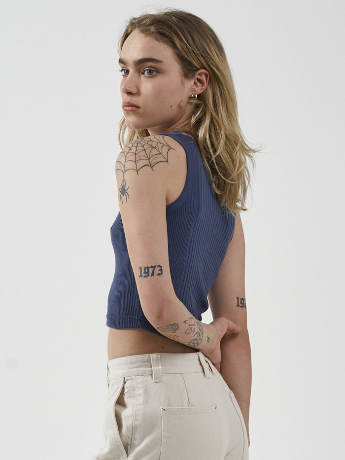 Hard Yakka x Thrills Military Singlet - Yakka Blue
