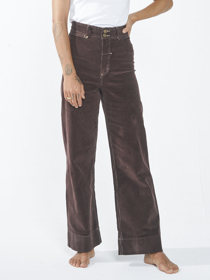 Belle Cord Pant - Postal Brown