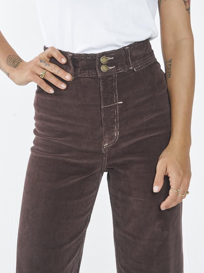 Belle Cord Pant - Postal Brown