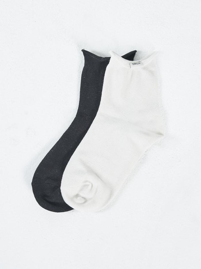 Multi Logo Socks 2 Pack -Black/ White