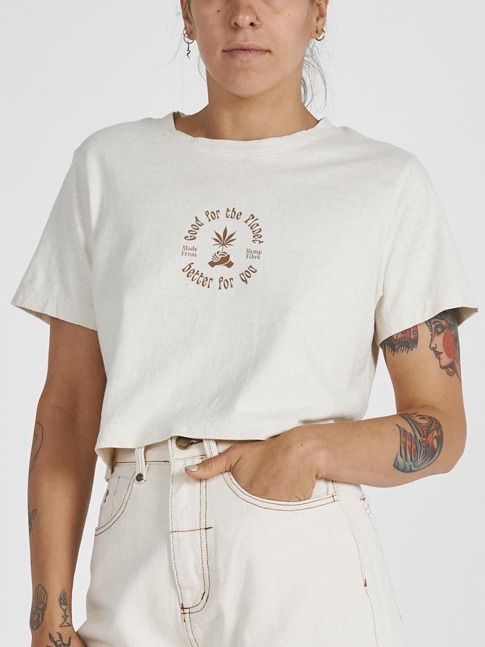 Hemp Naturally Crop Tee - Unbleached