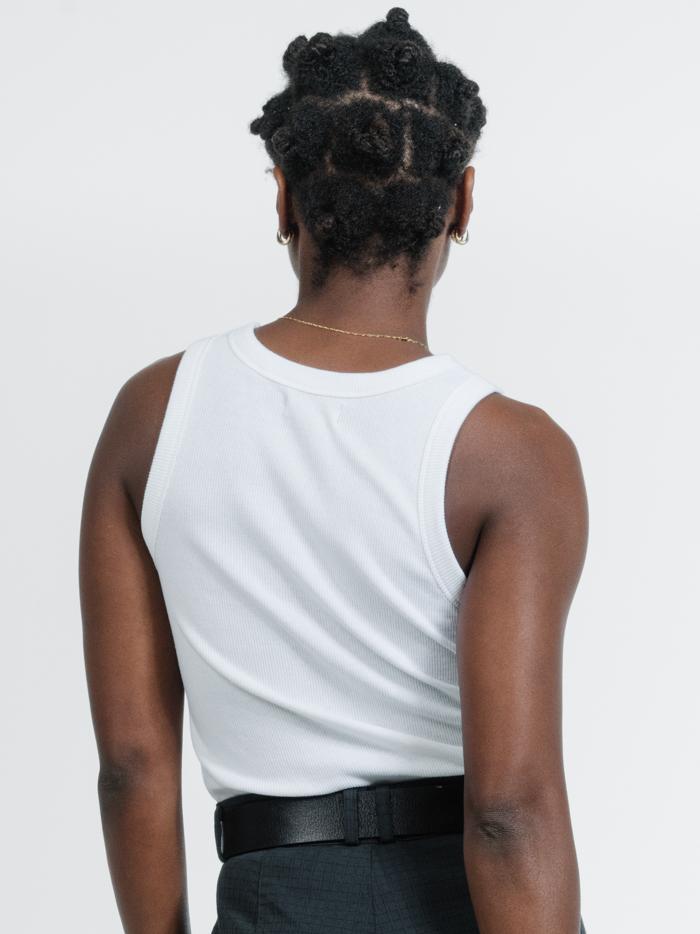 Amity Rib Tank - White