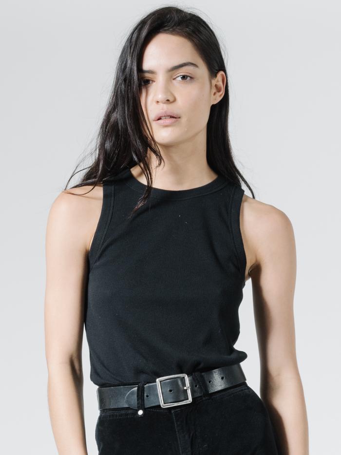 Amity Rib Tank - Black