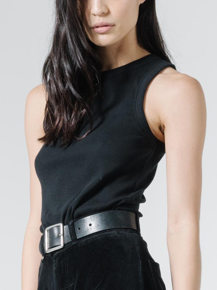 Amity Rib Tank - Black