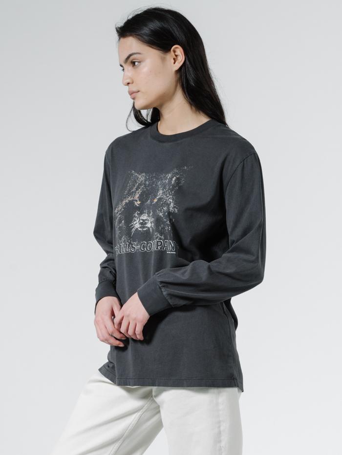 Shades of Wolf Merch Fit LS Tee - Vintage Black