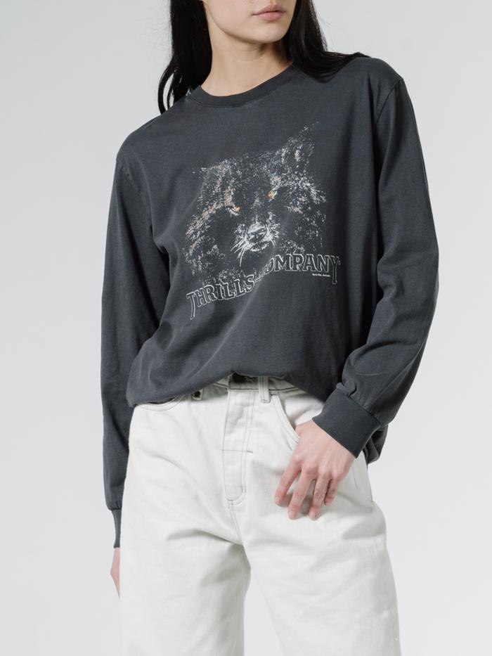 Shades of Wolf Merch Fit LS Tee - Vintage Black
