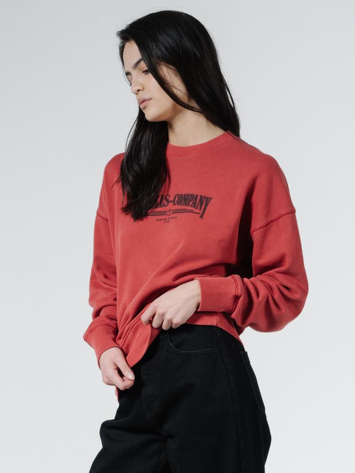 Underline Slouch Crew - Redwood