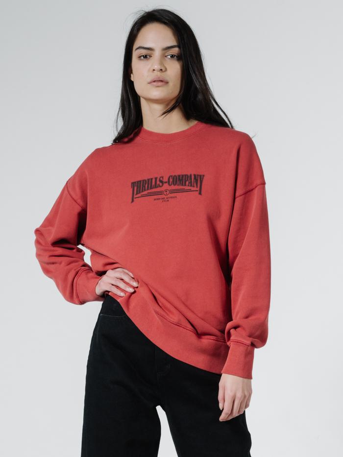 Underline Slouch Crew - Redwood