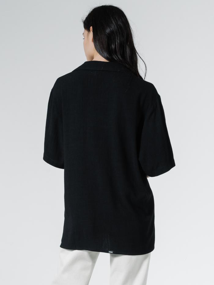 Rose Slouch Shirt - Black
