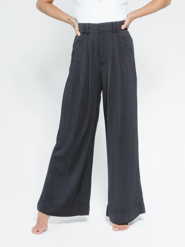 Windowpane Muse Pant - Washed Black
