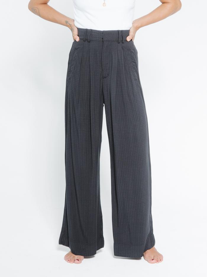 Windowpane Muse Pant - Washed Black