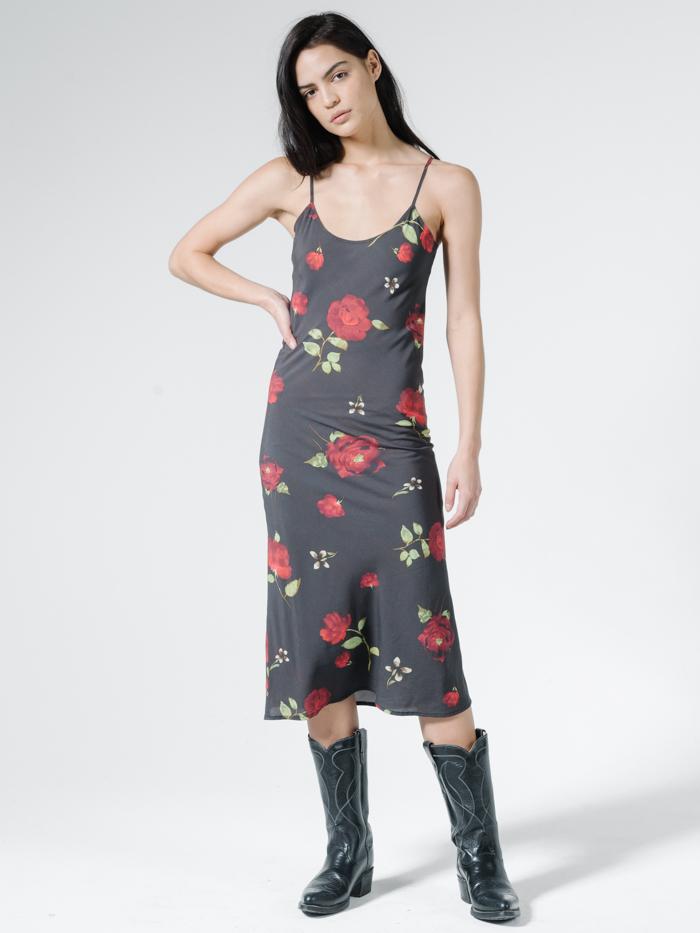 Enchanted Bias Dress - Black