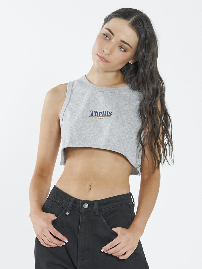 Roadhouse Super Crop Tank - Vintage Marle