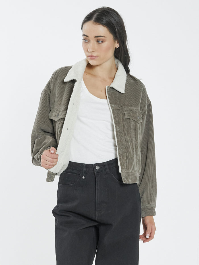 Green on sale cord jacket