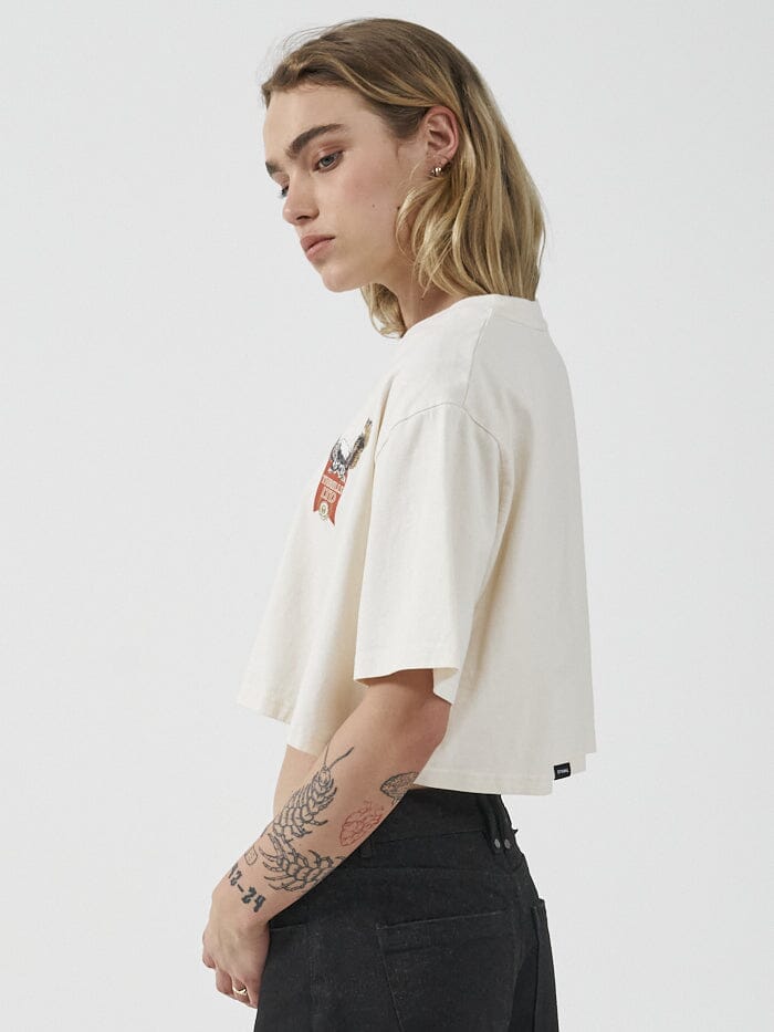 All For One Merch Super Crop Tee - Heritage White