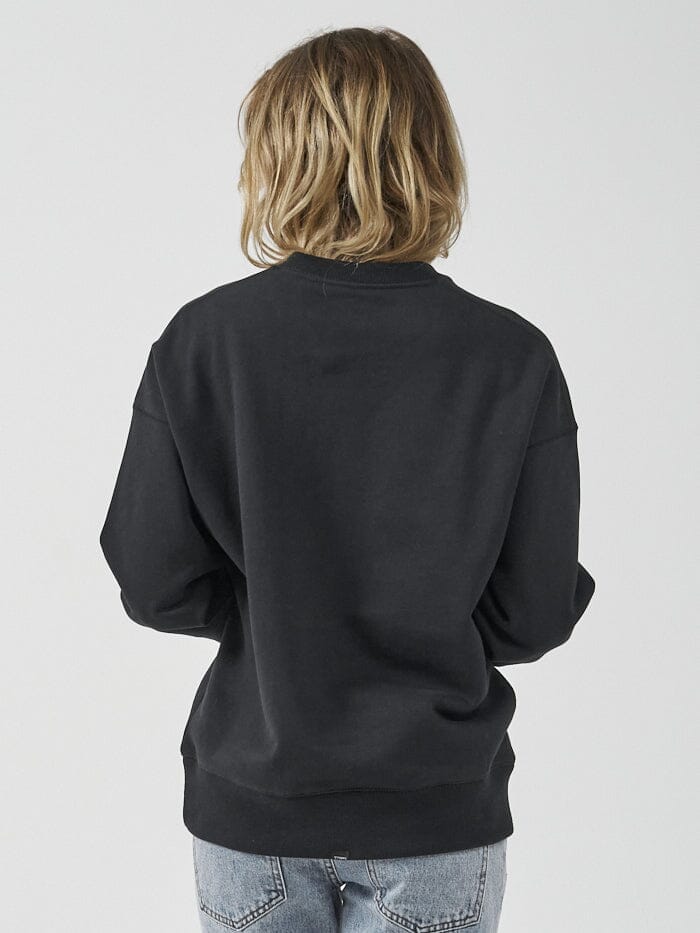 Minimal Thrills Slouch Crew - Washed Black