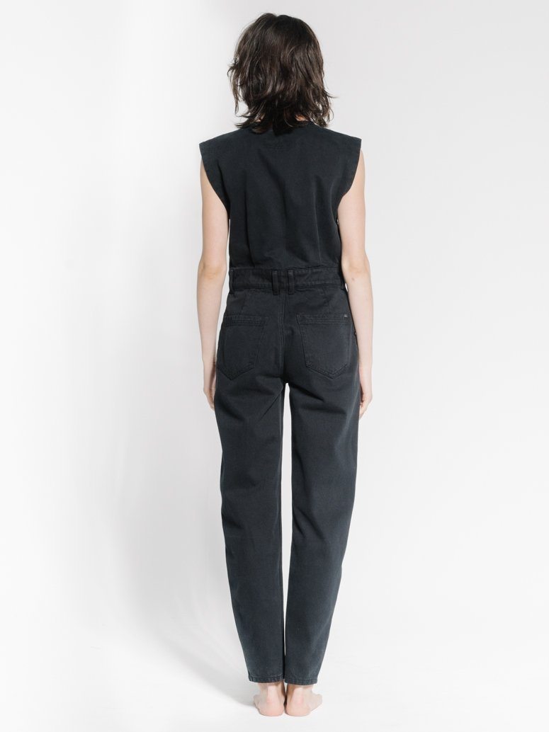 Crescent Sleeveless Coverall - Black Rinse