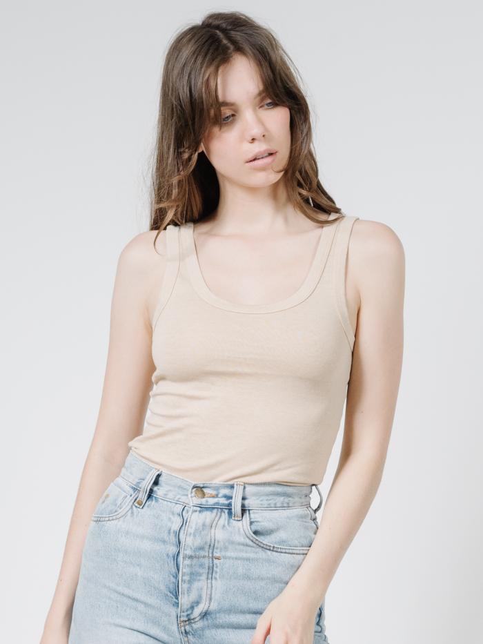 Hemp Retro Tank - Nude
