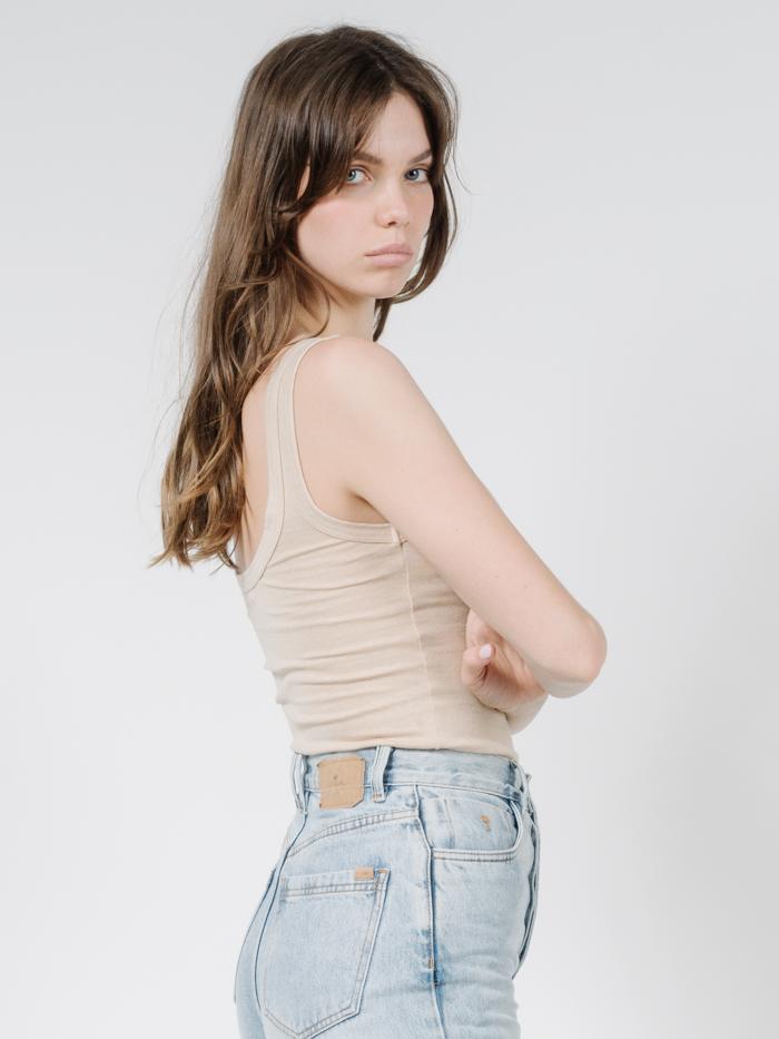 Hemp Retro Tank - Nude