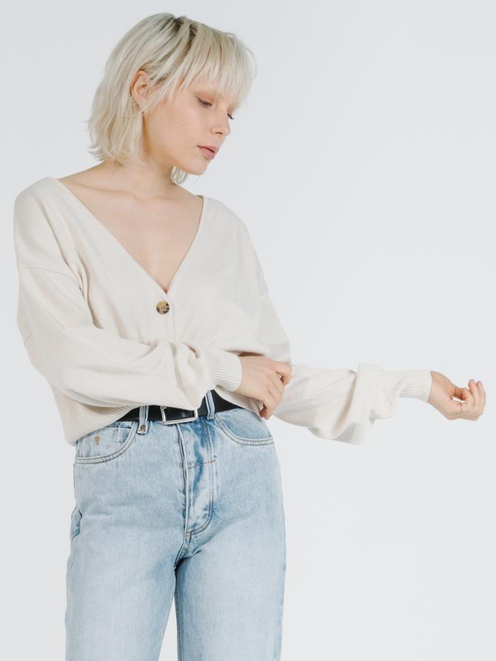 Roam Cardigan - Bone White