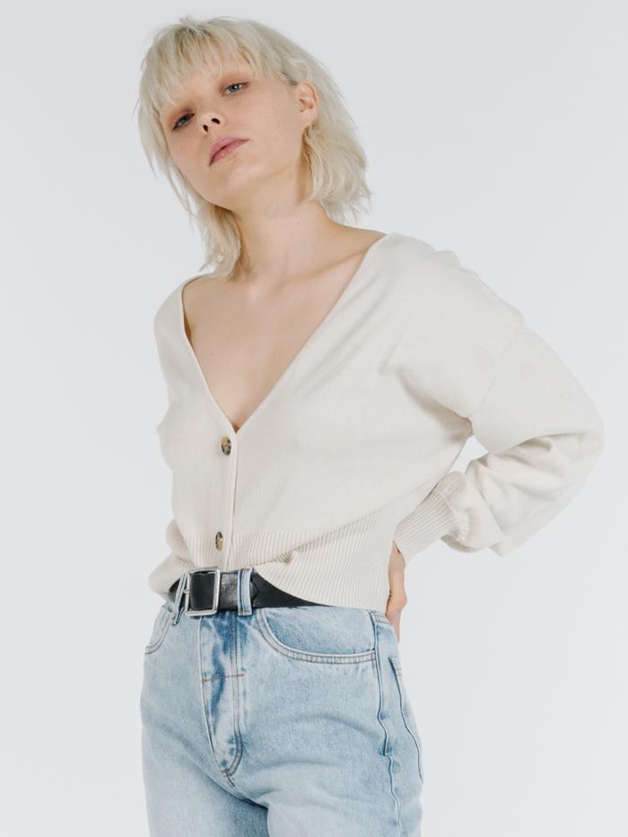 Roam Cardigan - Bone White